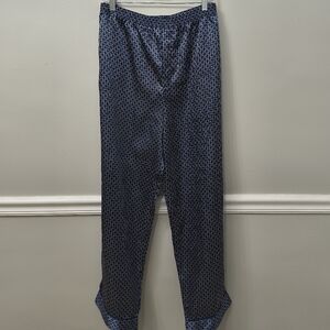 Robert Louis Silk Blend Mens Pajamas Pants Navy L Lounging Comfortable Relaxed